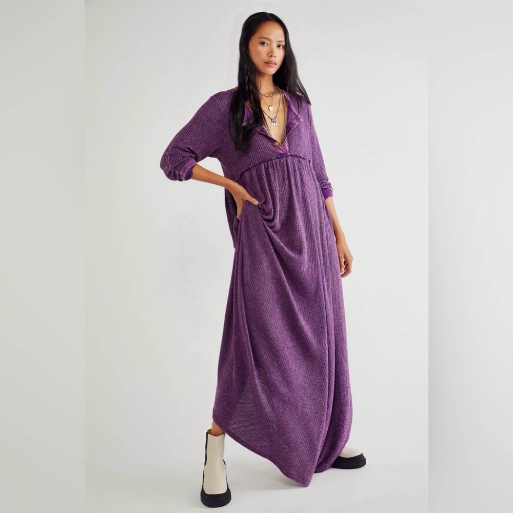 Free People Marissa Henley Maxi Dress Large NWOT